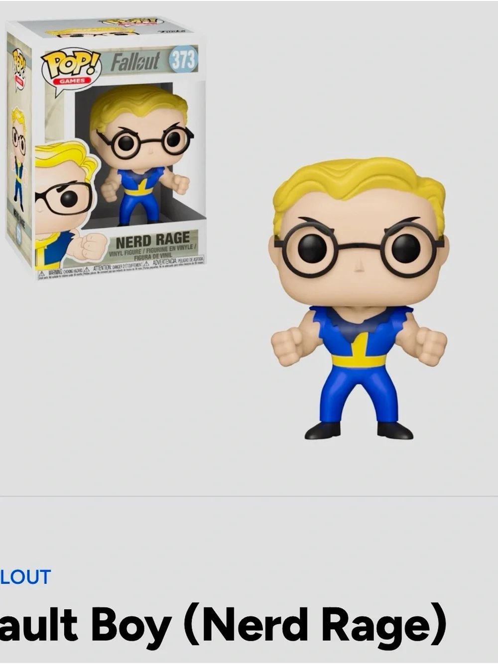 Funko Pop! Fallout Nerd Rage Vinyl Figure - Blue, Yellow & Black